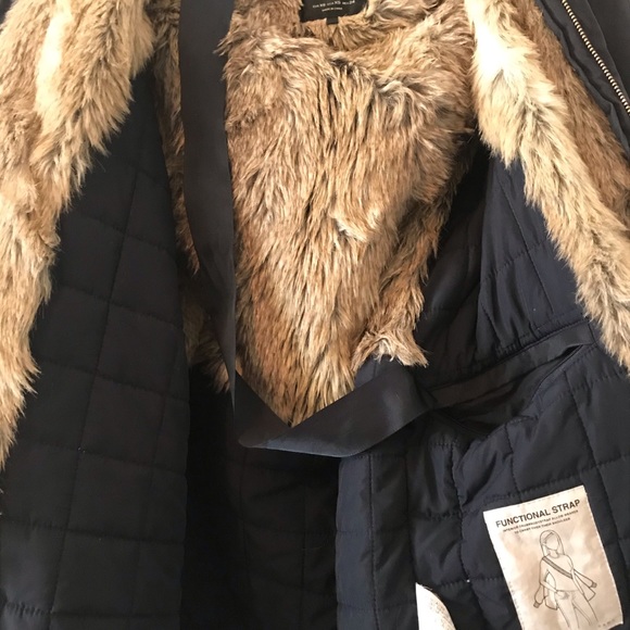 Zara Trafaluc Outerwear Coat Faux Fur size XS - Picture 8 of 9